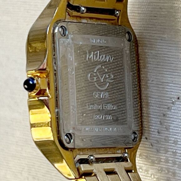 Gervil GV2 Swiss Diamonds & Stainless Steel/ gold plating bracelet watch 12101B - Picture 7 of 10
